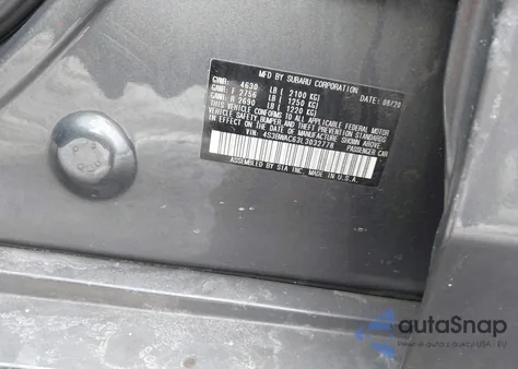 2020 Subaru Legacy Premium z USA, uszkodzony, nr VIN 4S3BWAC63L3032778